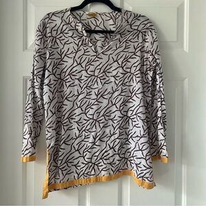 Anthropologie Roberta Roller Rabbit 100% Cotton Long Sleeve top